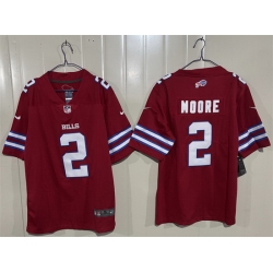 Men Buffalo Bills  2 D J  Moore Red 2026 Vapor Untouchable Limited Stitched Football Jersey