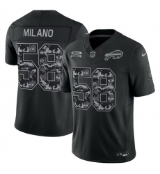 Men Buffalo Bills  58 Matt Milano Black F U S E  2026 Salute to Service Limited Stitched Football Jersey