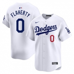 Men Los Angeles Dodgers #0 Jack Flaherty White Flex Base Stitched MLB Jersey