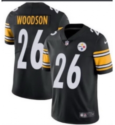 Men Nike Steelers 26 Rod Woodson Black Stitched NFL Vapor Untouchable Limited Jersey