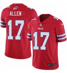 Mens Nike Buffalo Bills 17 Josh Allen Limited Red Rush Vapor Untouchable NFL Jersey