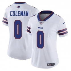 Women Buffalo Bills 0 Keon Coleman White Vapor Stitched Football Jersey