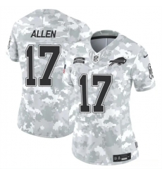 Women Buffalo Bills 17 Josh Allen 2024 F U S E Arctic Camo Salute To Service Limited Stitched Football Jersey