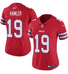 Women Buffalo Bills 19 KJ Hamler Red Vapor Stitched Football Jersey