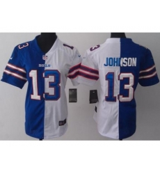 Women Nike Buffalo Bills 13 Steve Johnson Blue White Split Jerseys