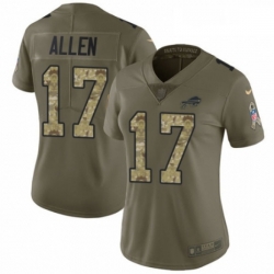 Womens Nike Buffalo Bills 17 Josh Allen Limited Olive Camo 2017 Salute to Service NFL Jersey