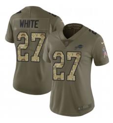 Womens Nike Buffalo Bills 27 TreDavious White Limited OliveCamo 2017 Salute to Service NFL Jersey