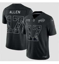 Youth Buffalo Bills  17 Josh Allen Black 2026 Salute to Service Limited Stitched Football Jersey