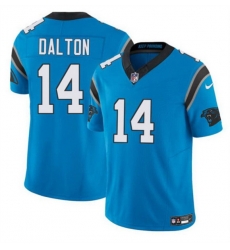 Men Carolina Panthers 14 Andy Dalton Blue 2024 F U S E  Vapor Limited Stitched Football Jersey