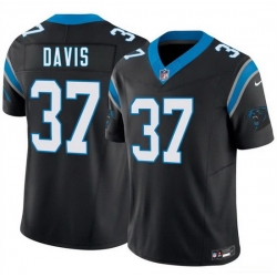 Men Carolina Panthers  37 Miles Davis Black 2026 Draft F U S E  Vapor Limited Stitched Football Jersey