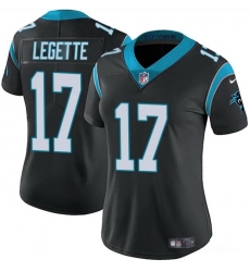 Women Carolina Panthers 17 Xavier Legette Black Vapor Stitched Jersey