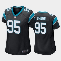 women derrick brown carolina panthers black game jersey 