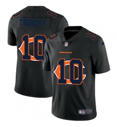 Chicago Bears 10 Mitchell Trubisky Men Nike Team Logo Dual Overlap Limited NFL Jersey Black