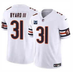 Men Chicago Bears 31 Kevin Byard III White 2025 F U S E  With 2 Star C Patch Vapor Untouchable Limited Stitched Football Jersey