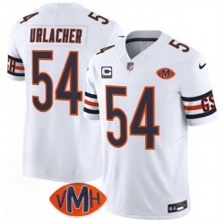 Men Chicago Bears 54 Brian Urlacher White 2025 F U S E  With 4 Star C Patch VMH Patch Vapor Untouchable Limited Stitched Football Jersey