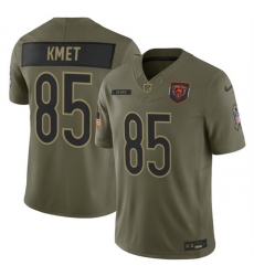 Men Chicago Bears 85 Cole Kmet Olive 2025 F U S E  Salute to Service Limited Stitched Football Jersey