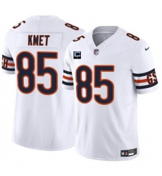 Men Chicago Bears 85 Cole Kmet White 2024 F U S E  With 1 Star C Patch Vapor Untouchable Limited Stitched Football Jersey