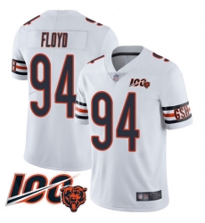 Men Chicago Bears 94 Leonard Floyd White Vapor Untouchable Limited Player 100th Season Football Jersey