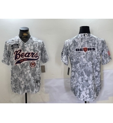 Men Chicago Bears Camo With Patch Cool Base Stitched Baseball Jersey