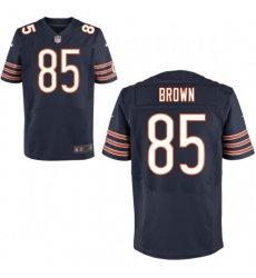 Men's NIKE Chicago Bears #85 DANIEL BROWN Elite NAVY BLUE JERSEY