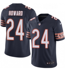 Mens Nike Chicago Bears 24 Jordan Howard Navy Blue Team Color Vapor Untouchable Limited Player NFL Jersey