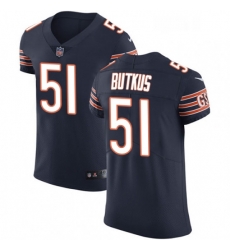 Mens Nike Chicago Bears 51 Dick Butkus Navy Blue Team Color Vapor Untouchable Elite Player NFL Jersey