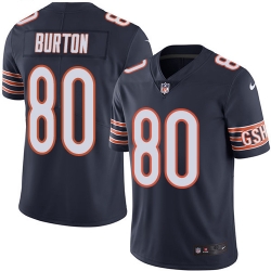 Nike Bears #80 Trey Burton Navy Blue Team Color Men Stitched NFL Vapor Untouchable Limited Jersey