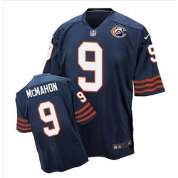 Nike Bears #9 Jim McMahon Navy Blue Throwback Mens Stitched NFL Elite Jersey