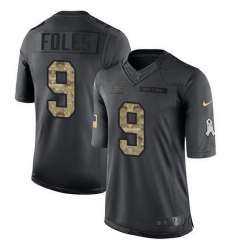 Nike Bears 9 Nick Foles Black Men Stitched NFL Limited 2016 Salute to Service Jersey