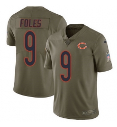 Nike Bears 9 Nick Foles Olive Men Stitched NFL Limited 2017 Salute To Service Jersey