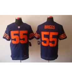 Nike Chicago Bears 55 Lance Briggs Blue Elite Orange Number NFL Jersey