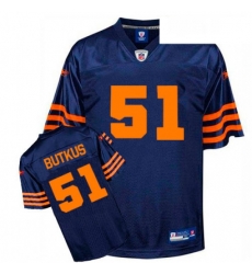 Reebok Chicago Bears 51 Dick Butkus BlueOrange 1940s Premier EQT Throwback NFL Jersey