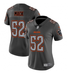 Women Bears 52 Khalil Mack Gray Static Stitched Football Vapor Untouchable Limited Jersey