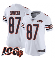 Women Chicago Bears 87 Adam Shaheen White Vapor Untouchable Limited Player 100th Season Football Jersey 