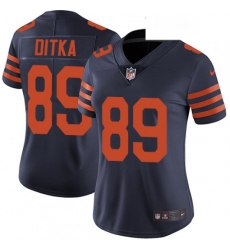 Womens Nike Chicago Bears 89 Mike Ditka Navy Blue Alternate Vapor Untouchable Limited Player NFL Jersey