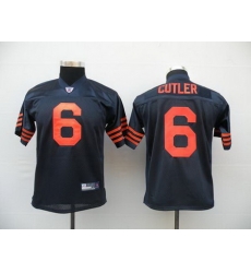 Bears #6 Jay Cutler Blue Orange 1940s Throwback Stitched Youth NFL Jersey