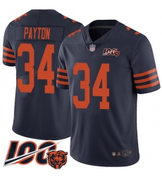 Youth Chicago Bears 34 Walter Payton Limited Navy Blue Rush Vapor Untouchable 100th Season Football Jersey