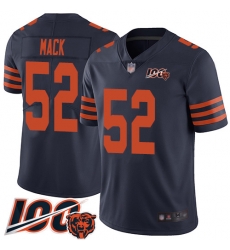 Youth Chicago Bears 52 Khalil Mack Limited Navy Blue Rush Vapor Untouchable 100th Season Football Jersey