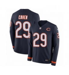 Youth Nike Chicago Bears 29 Tarik Cohen Limited Navy Blue Therma Long Sleeve NFL Jersey