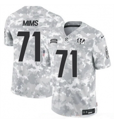 Men Cincinnati Bengals 71 Amarius Mims 2024 F U S E Arctic Camo Salute To Service Limited Stitched Football Jersey