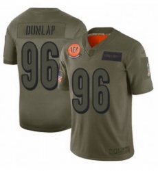 Men Cincinnati Bengals 96 Carlos Dunlap Limited Camo 2019 Salute to Service Football Jersey