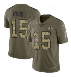 Mens Nike Cincinnati Bengals 15 John Ross Limited OliveCamo 2017 Salute to Service NFL Jersey