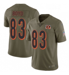 Mens Nike Cincinnati Bengals 83 Tyler Boyd Limited Olive 2017 Salute to Service NFL Jersey