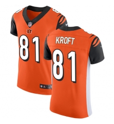 Nike Bengals #81 Tyler Kroft Orange Alternate Mens Stitched NFL Vapor Untouchable Elite Jersey