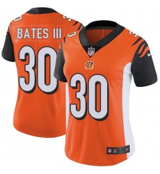 Nike Bengals 30 Jessie Bates III Orange Women Vapor Untouchable Limited Jersey