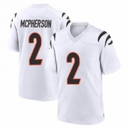 Youth Cincinnati Bengals #2 Evan McPherson 2021 White Vapor Limited Stitched NFL Jersey