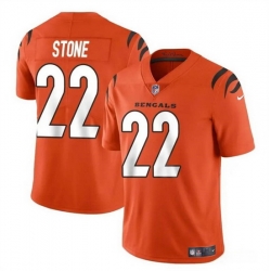 Youth Cincinnati Bengals 22 Geno Stone Orange Vapor Untouchable Limited Stitched Jersey