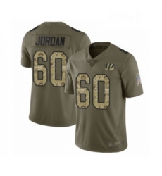 Youth Cincinnati Bengals 60 Michael Jordan Limited Olive Camo 2017 Salute to Service Football Jersey