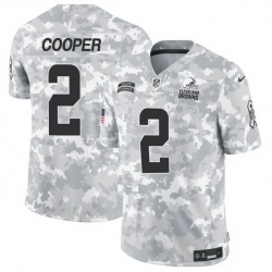 Men Cleveland Browns 2 Amari Cooper 2024 F U S E Arctic Camo Salute To Service Limited Stitched Football Jersey