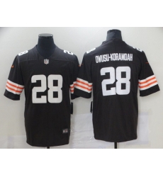 Men Cleveland Browns 28 Owusu-koramoah brown 2021 Vapor Untouchable Limited Player Nike NFL Jersey